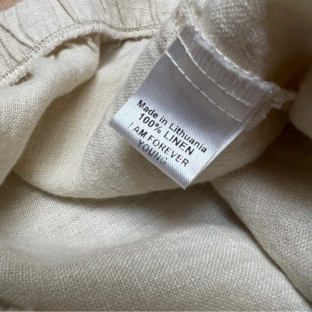 Flax Linen Trousers Pants Size P - Picture 7 of 15